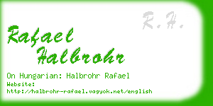 rafael halbrohr business card